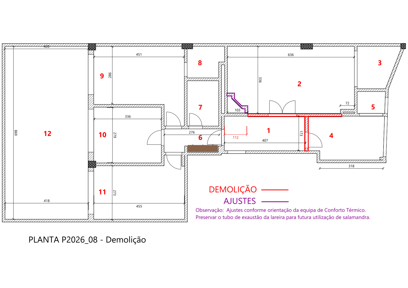 Planta P2026/08-03 — Demolição