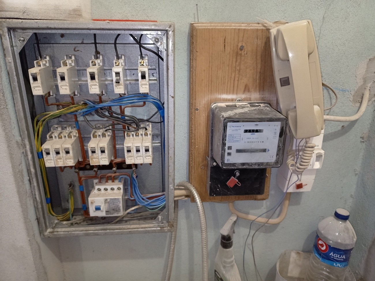 Redistribuição eléctrica — quadro e contador